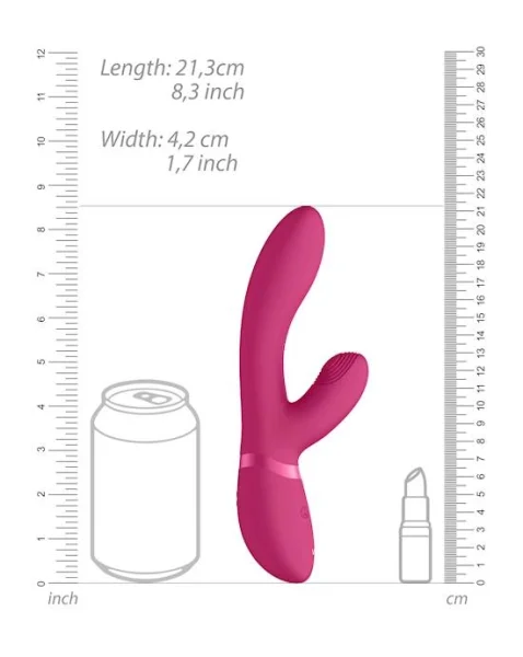 Kyra - Pulse Clitoral Rabbit  - Pink - 8 Inch