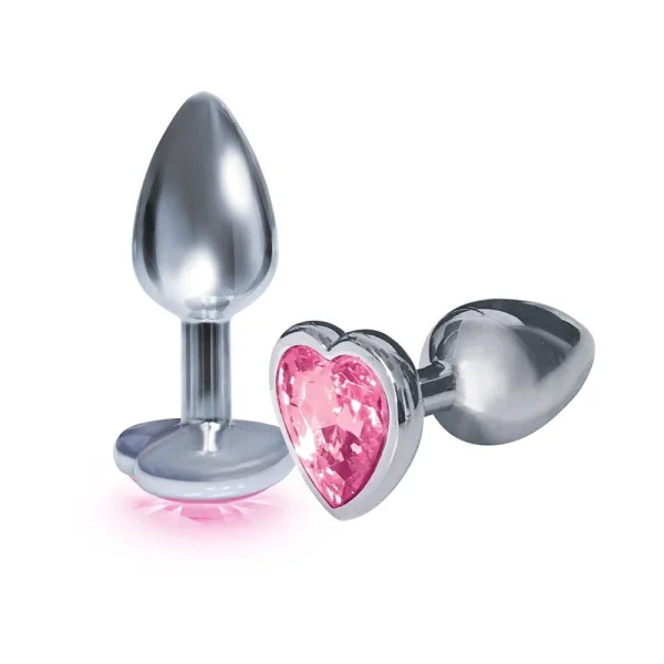 The 9's The Silver Starter Bejeweled Heart Stainless Steel Plug — image 12 of 13