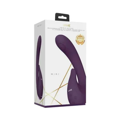 Vive Miki Rechargeable Pulse wave Flickering Silicone Vibrator Purple