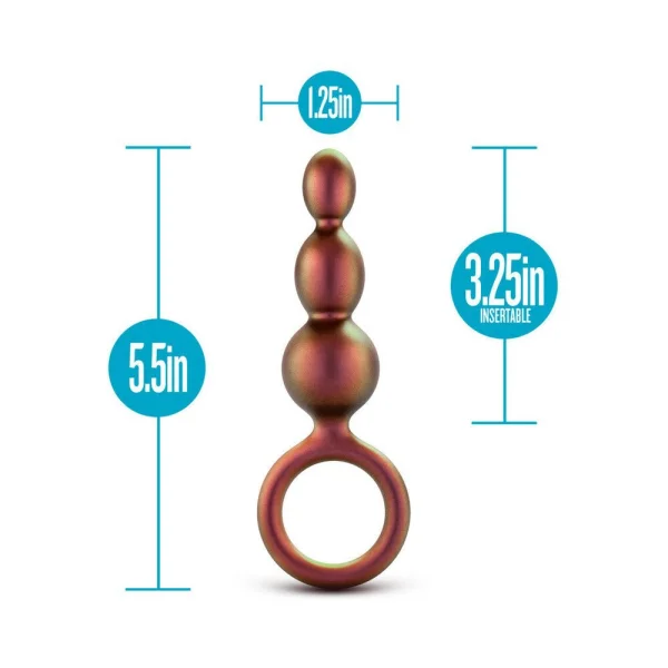 Anal Adventures Matrix - Beaded Loop Plug - Copper