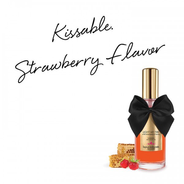 Bijoux Indiscrets Strawberry & Honey Warming Massage Oil – 100ml