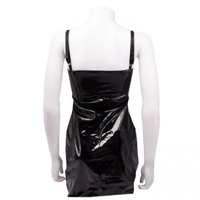 Bondara Siren Wet Look Zip Up Bodycon Dress