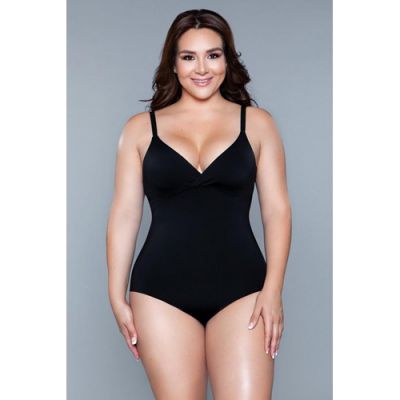 What Waist Corrective Bodysuit Black XL XXL