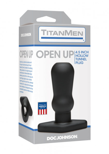 Open Up - 4.5 Inch Hollow Tunnel Plug - Butt Plug