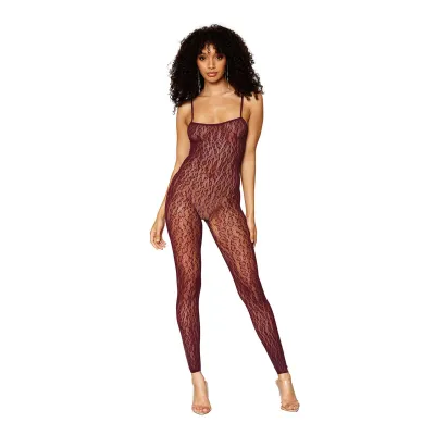 Catsuit Bodystocking and Shrug One Size Burgundy