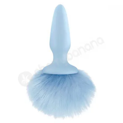 Bunny Tails Blue Fluffy Butt Plug