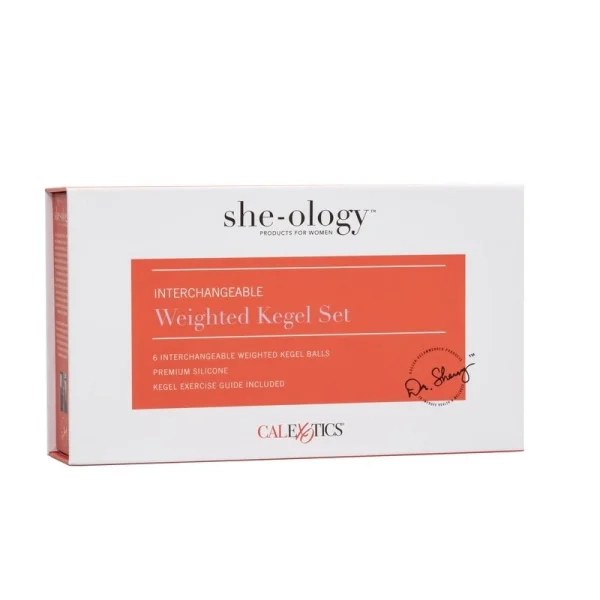 She-ology Interchangeable Weighted Silicone Kegel Set by CalExotics