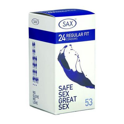 SAX 53mm Condoms Regular Fit 24 pack