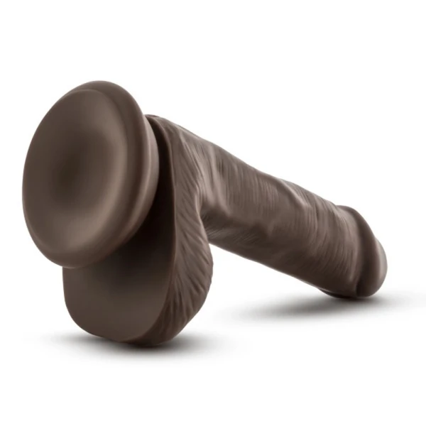 Dr. Skin Plus Posable Dildo With Balls 6 In. Chocolate
