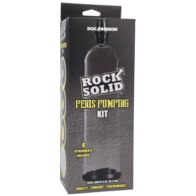 Rock Solid Penis Pumping Kit Black clear