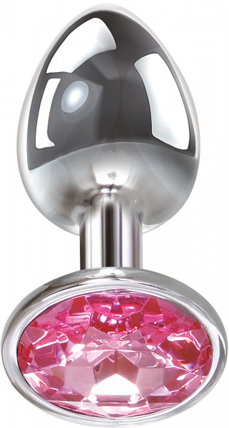 Pink Gem Small Metal Butt Plug