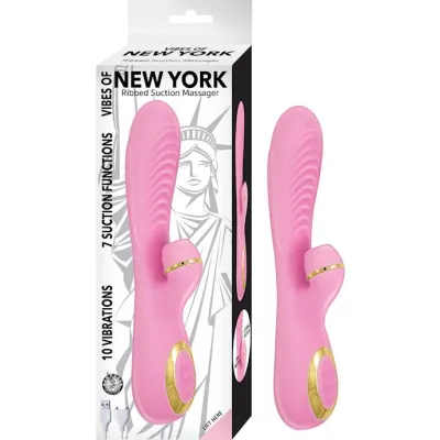 Vibes Of New York Ribbed Suction Massager 9 2 Inch