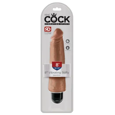 King Cock 8 Vibrating Stiffy Tan