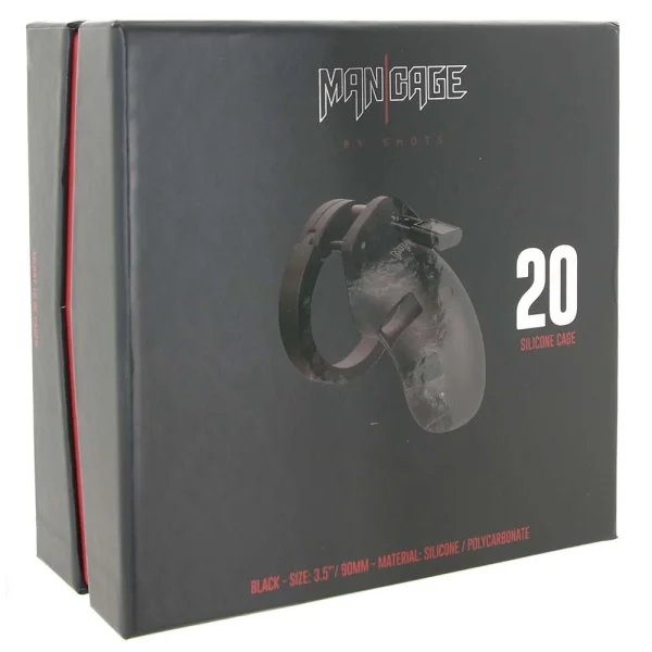 Mancage Model 20 - 3.5 Inches Chastity Silicone Cock Cage