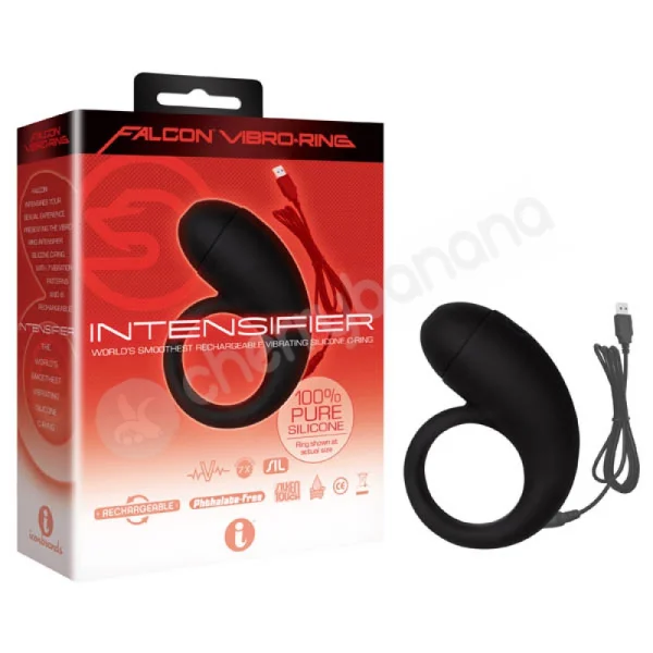 Falcon Intensifier Black Cock Ring