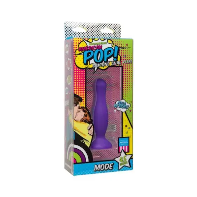 American Pop Mode Silicone Anal Plug 4 5 Inch Purple 4 5 Inch