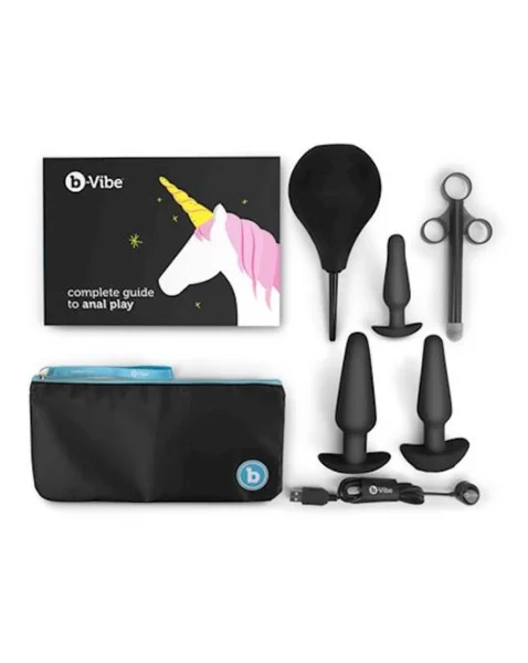 B-vibe Anal Training 7 Piece Education Set   - Black - Multi
