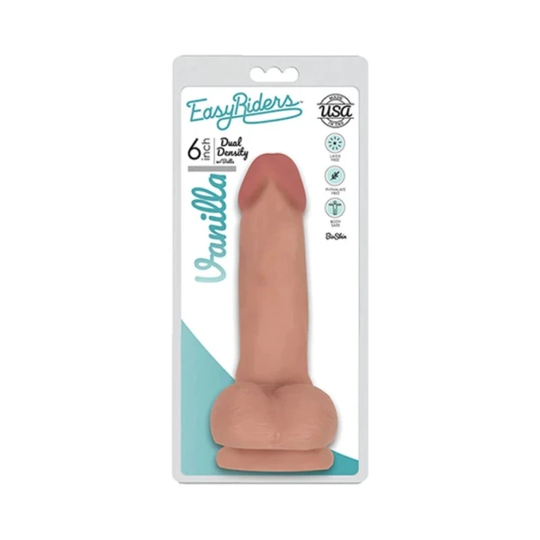 Easy Rider Bioskin Dual Density Dong 6in With Balls