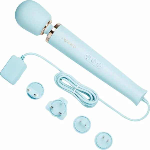 Le Wand Powerful Plug-in Vibrating Massager Sky Blue