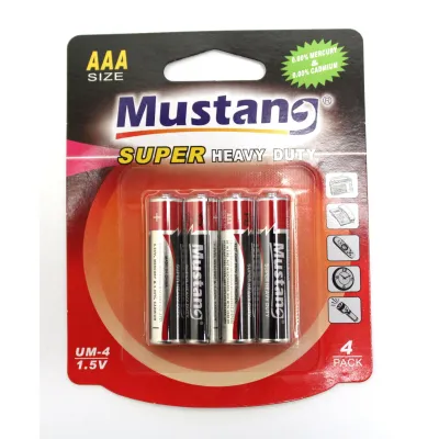 Mustang Batteries AAA 4 Pack Super Heavy Duty