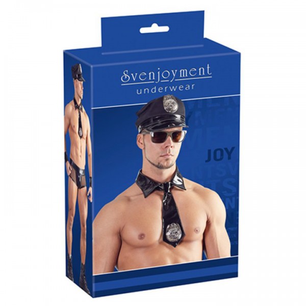 Svenjoyment Wet Look Four Piece Police Costume — image 5 of 5