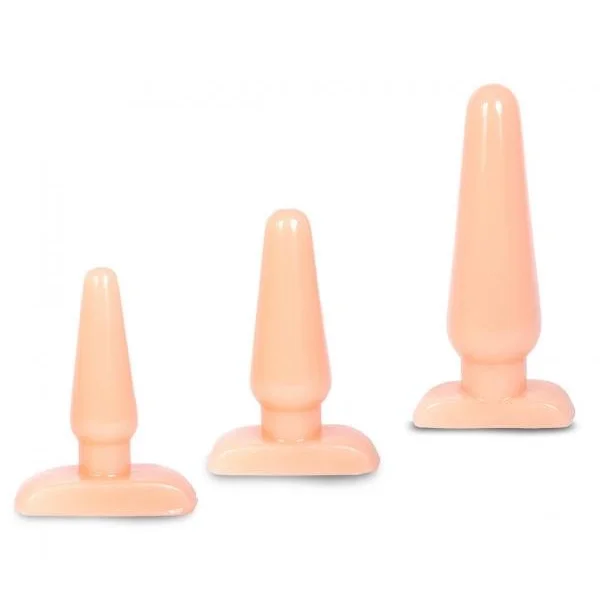 Initiation Anal Training Kit Beige 3 Butt Plugs