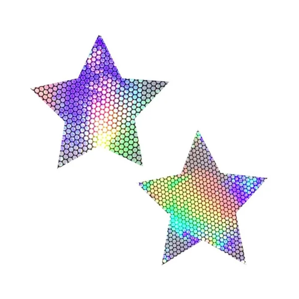 Neva Nude Pasty Star Silver Holographic — image 6 of 9