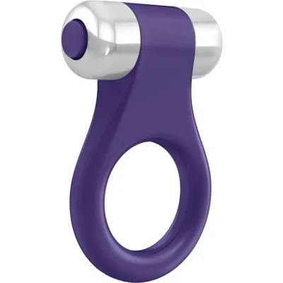 Ovo B1 Cock Ring Waterproof Lilac And Chrome