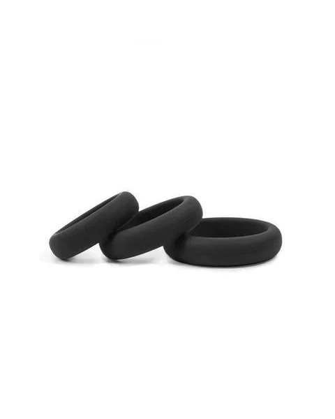 Hombre Xtra Stretch Silicone C-Bands 3 Pack Charcoal