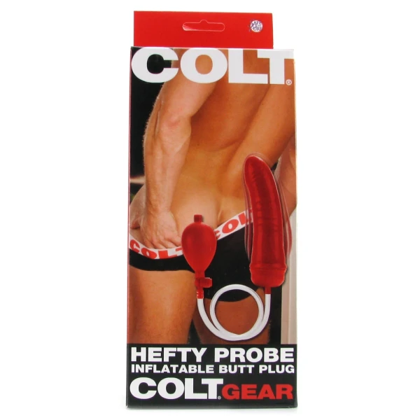 Colt Hefty Probe Inflantable Butt Plug - Red