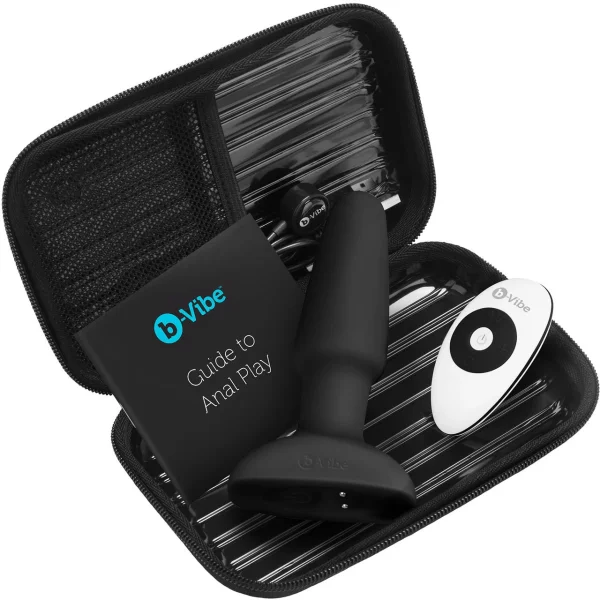 b-Vibe Rimming Plug 2 - Waterproof Remote Control Vibrating Anal Toy - Black
