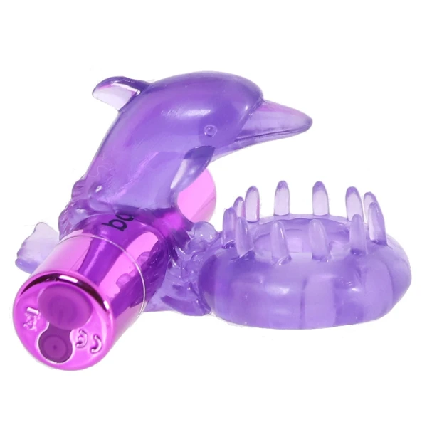 BodyWand Rechargeable Dancing Dolphin Tickle Ring in Purple — image 6 of 6