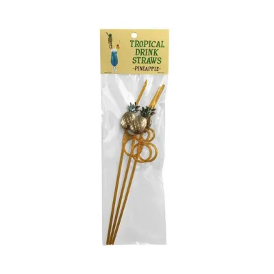 Tropical Drink Straws Pineapple