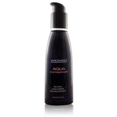 Aqua Pomegranate Flavored Water Based Lubricant 4 Oz