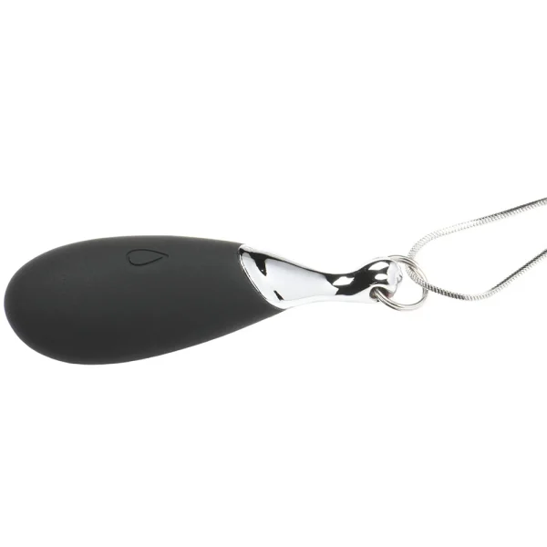 Charmed 10X Vibrating Silicone Rechargeable Teardrop Necklace