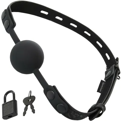 Sincerely Lace Silicone Locking Ball Gag by Sportsheets