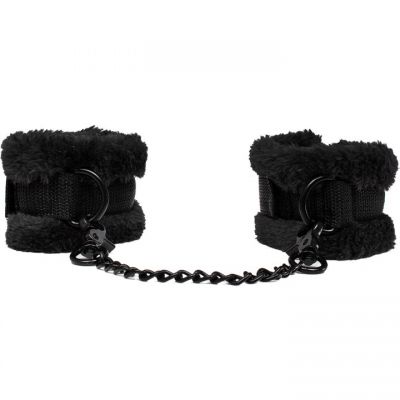 Bondara Soft Touch Black Furry Wrist Cuffs