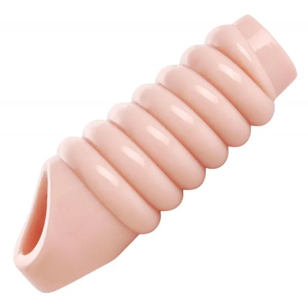 Really Ample Ribbed Penis Enhancer Sheath Beige — image 5 of 6