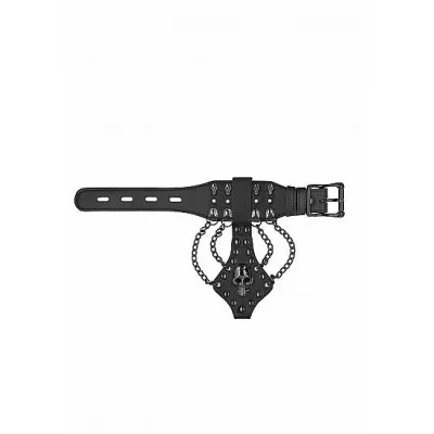 Ouch Skulls Bones Bracelet With Skulls And Chains Black