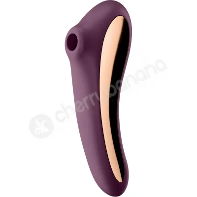 Satisfyer Purple Dual Kiss 2 In 1 Vibrating Pressure Wave Stimulator