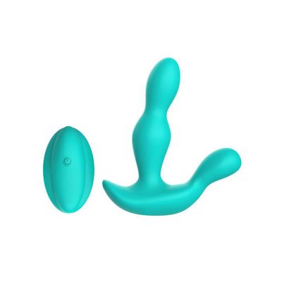 Wireless Remote Control Prostate Vibrator Teal 4 8 Inch