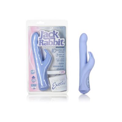 Rechargeable Rotating Jack Rabbit Blue 9 Inch
