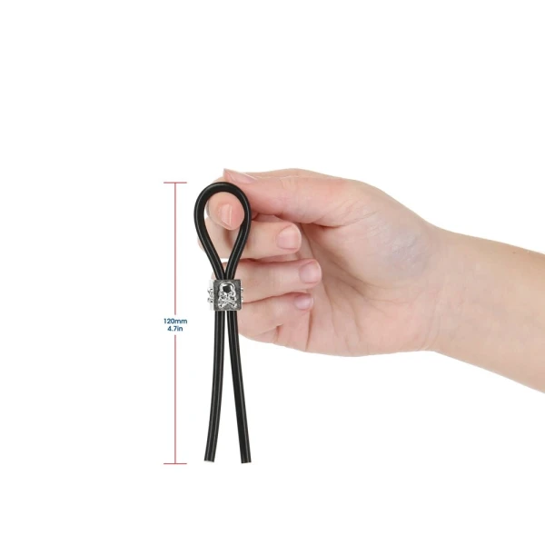 Lux Active Tether Adjustable Cock Tie Silicone Black — image 8 of 11