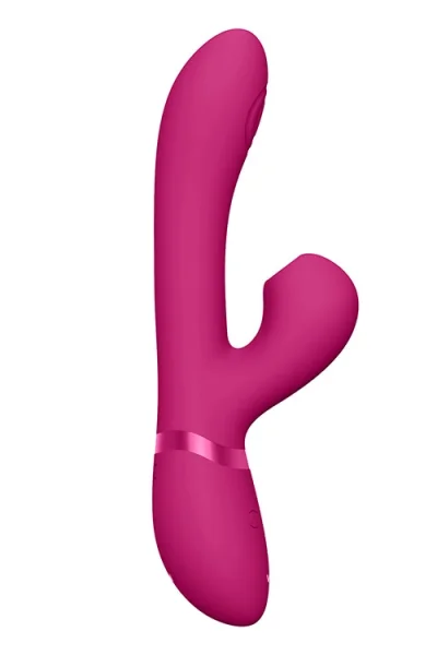 Shots Toys 8.8" Hide Thumping Rabbit Vibrator with Airwave Clitoral Stimulator
