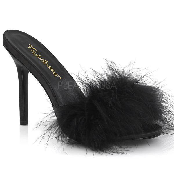 4 inches Heel Marabou Slipper — image 9 of 16