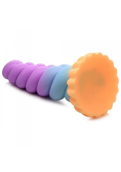 Unicorn Curvy Bumpy 8.3" Silicone Suction Cup Dildo By Creature Cocks