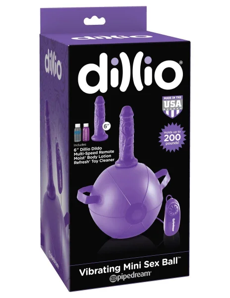 Dillio Vibrating Mini Sex Ball with 6in Dildo