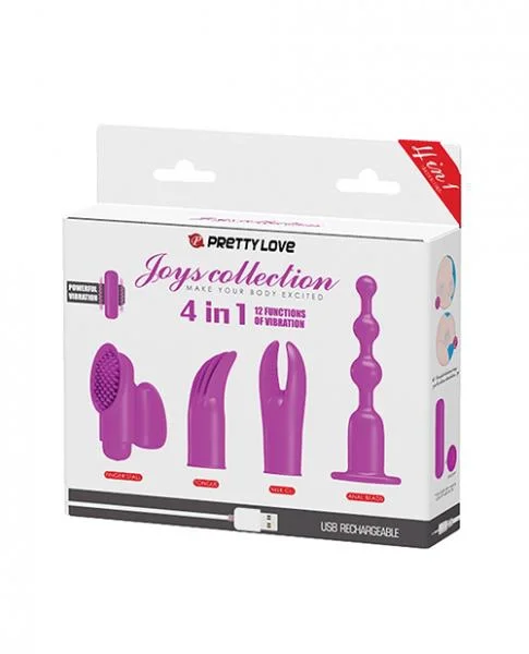 Pretty Love Joys 4 In 1 Kit Bullet Vibrator with Attachments — image 3 of 6