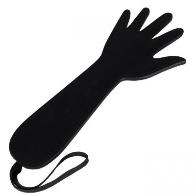 Bondara Lusty Limb Black Faux Leather Hand Paddle 11 5 Inch