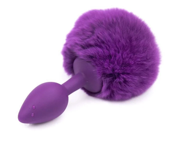 Silicone Bunny Tail Butt Plug
